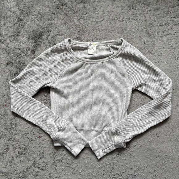 aerie Tops - OFFLINE Aerie Wow! Waffle Notch Neck Long Sleeve Shirt Lounge Cozy Basic Layer